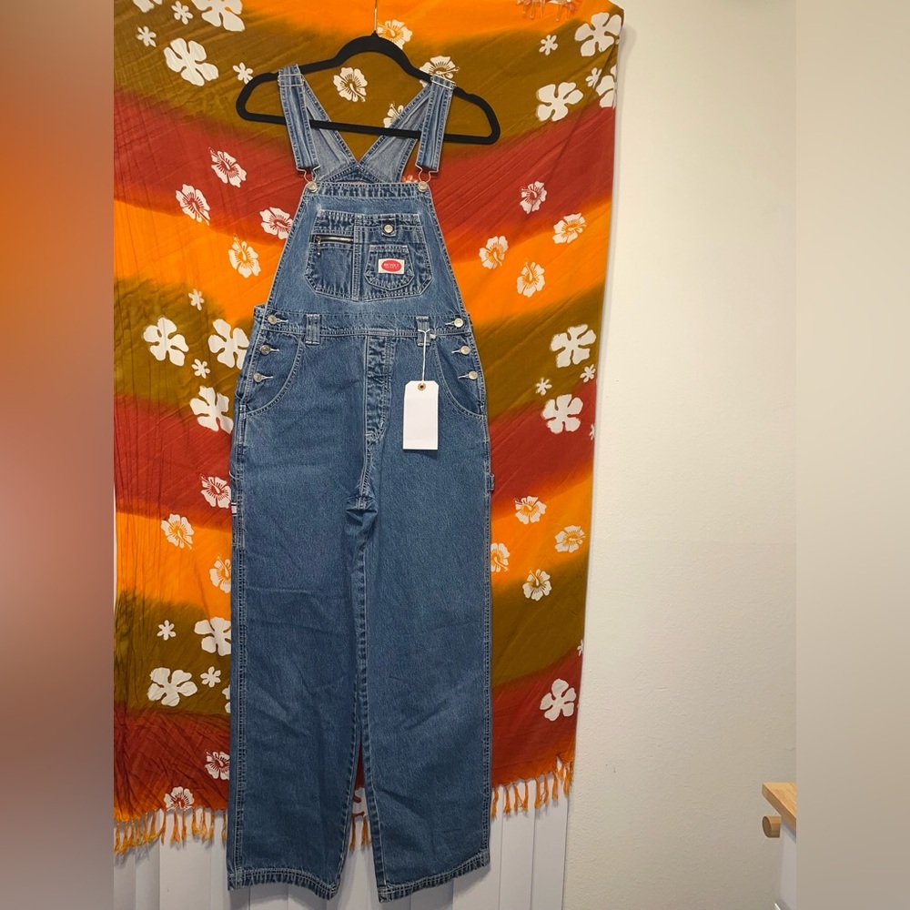 90s Revolt Classic Blue Denim Overalls, Unisex